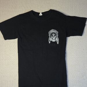 Day Of The Dead Black T-Shirt with Skull and Headdress Design